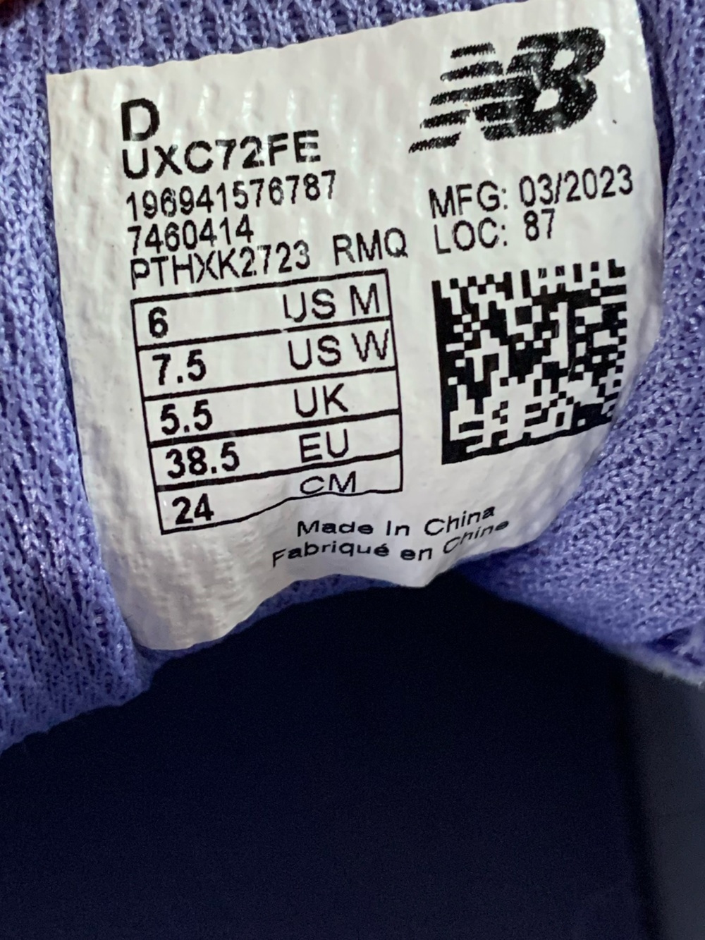 NEW BALANCE X FIGS XC-72 Clemson Orange Purple Sneakers M6 W7.5 - Picture 13 of 13